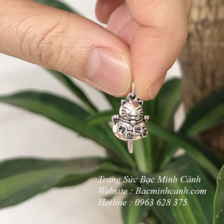 Charm Mèo Thần Tài bằng bạc may mắn - Bạc Minh Cảnh