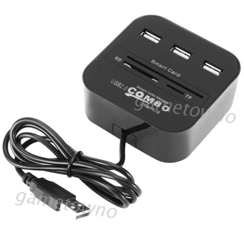 Đầu Đọc Thẻ Sim Usb Thông Minh Cho Ic / Id Emv Sd Tf 3usb Hub Ic Simsdtf