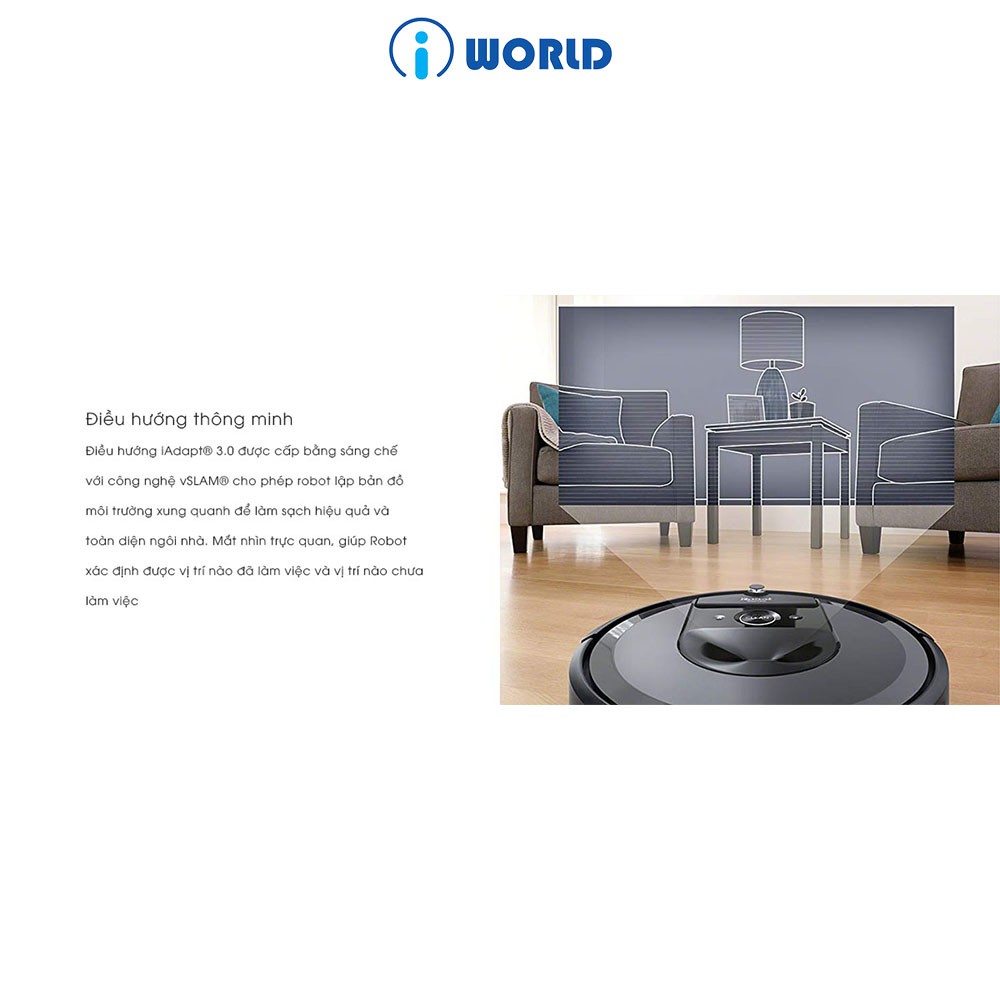 Robot hút bụi , máy hút bụi tự động iRobot Roomba i7 Plus thương hiệu Mỹ chính hãng nguyên seal bảo hành 12 tháng