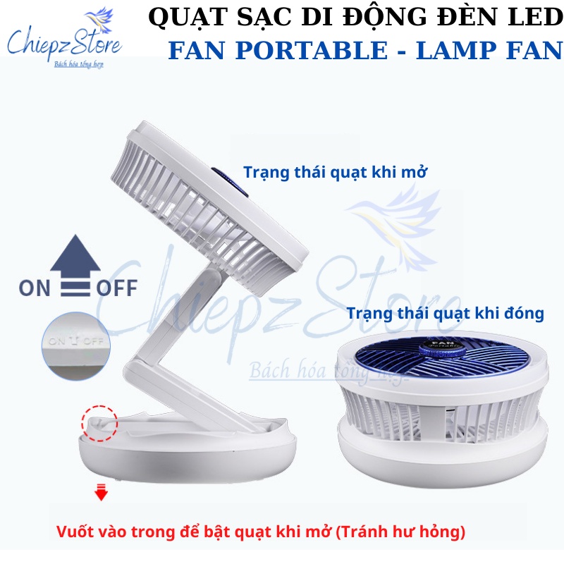 Quạt sạc di động Fan Portable – Lamp Fan