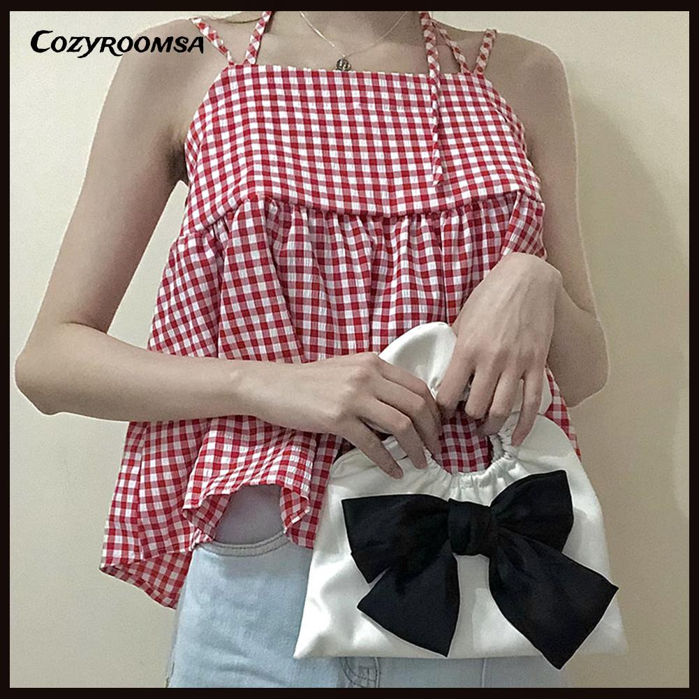 Túi xách da PU xếp li đính nơ thời trang cho nữ