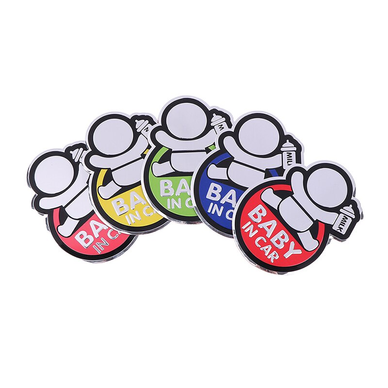 Tem BABY IN CAR Bằng Nhôm Dập Nổi Dán Trang Trí Ô Tô