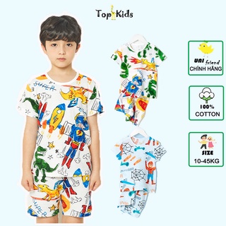 BỘ ĐỒ CỘC TAY BÉ TRAI SIÊU ANH HÙNG - UNIFRIEND HÀN QUỐC 10-40KG- Topkid_vietnam