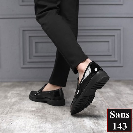 Giày lười nam da bò thật Sans143 công sở loafer mọi size cỡ 38 39 40 41 42 43
