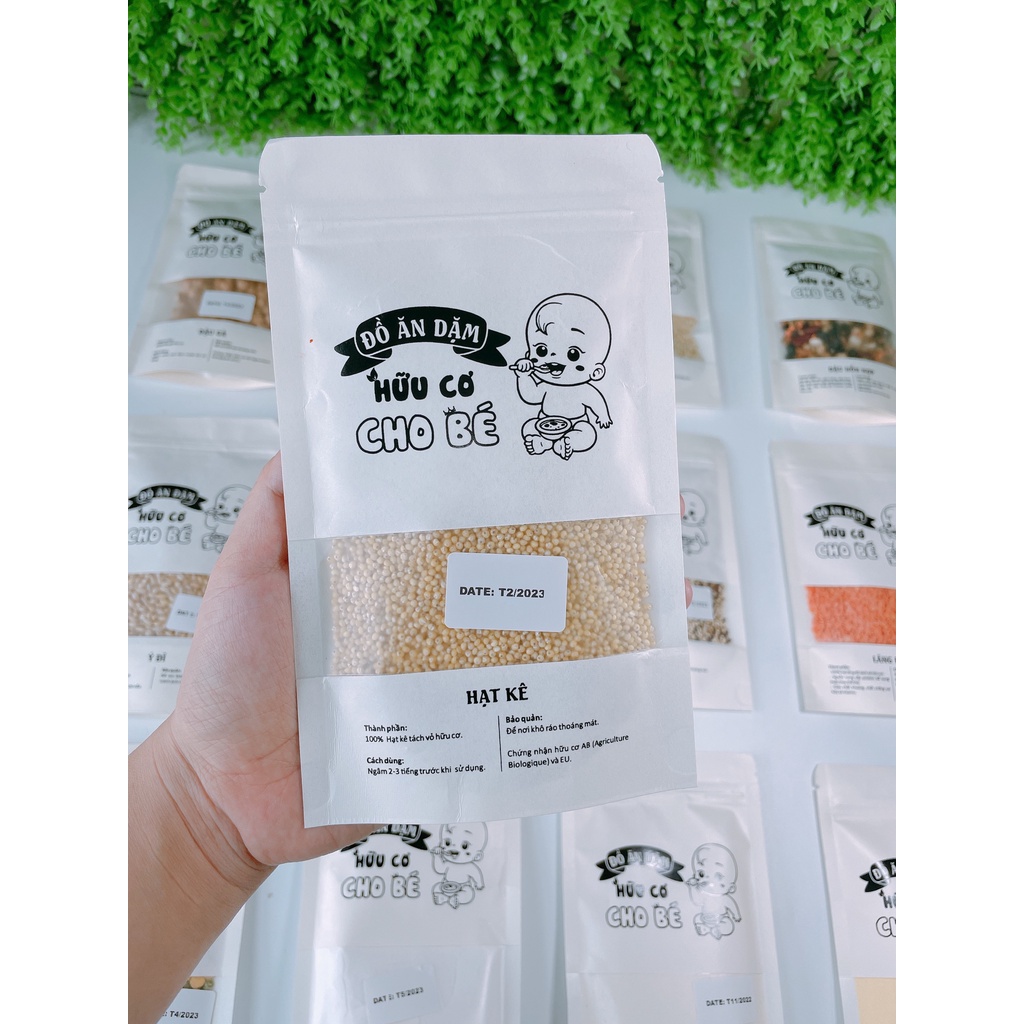Các loại hạt hữu cơ dùng nấu cháo, sữa hạt, bữa phụ cho bé ăn dặm