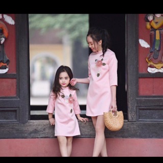Sét áo dài cao cấp cho mẹ và bé