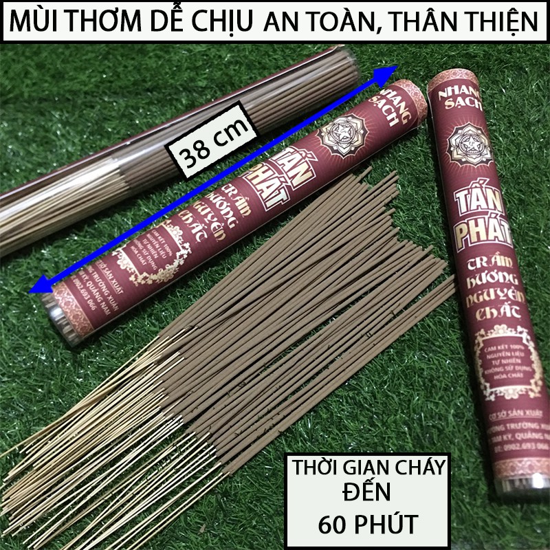 Nhang Trầm Hương 🔥 Nhang Sạch 🔥 Nguyên Chất Cao Cấp Tăm Trắng ( Hộp 130 Cây )