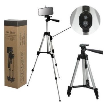 Giá đỡ điện thoại tripod 3 chân 3110, kết hợp remote tương thích với nhiều dòng máy - chuyên chụp hình live stream.