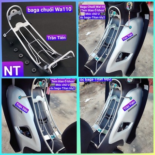 Baga chuối inox 10ly, gắn wave 110