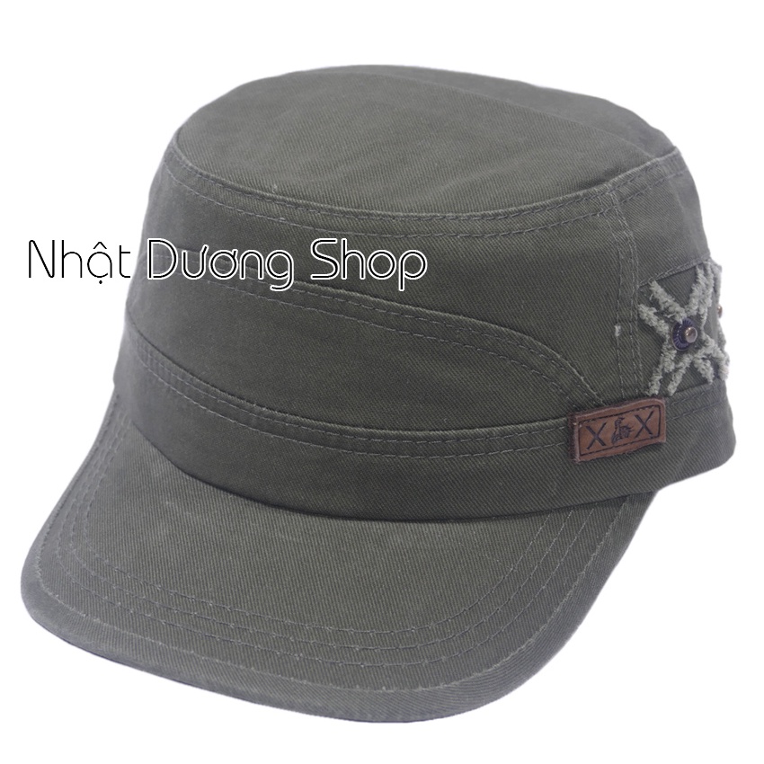 [ Nhiều màu ]Nón kết đầu bằng vá da XX - có may đuôi phía sau giúp giữ chặt nón và tăng size vòng đầu