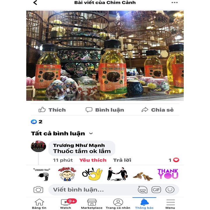 [Ảnh thật tự chụp] Nước Tắm Chim Cảnh 100ml - Chuyên Cho Người Chơi Chim Cảnh, Thi Đấu