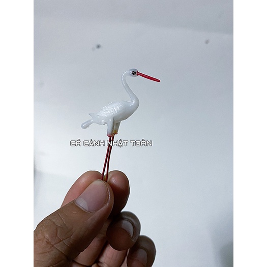 CÒ LẺ NHỎ 1 CON TRANG TRÍ BỂ CÁ NON BỘ TIỂU CẢNH