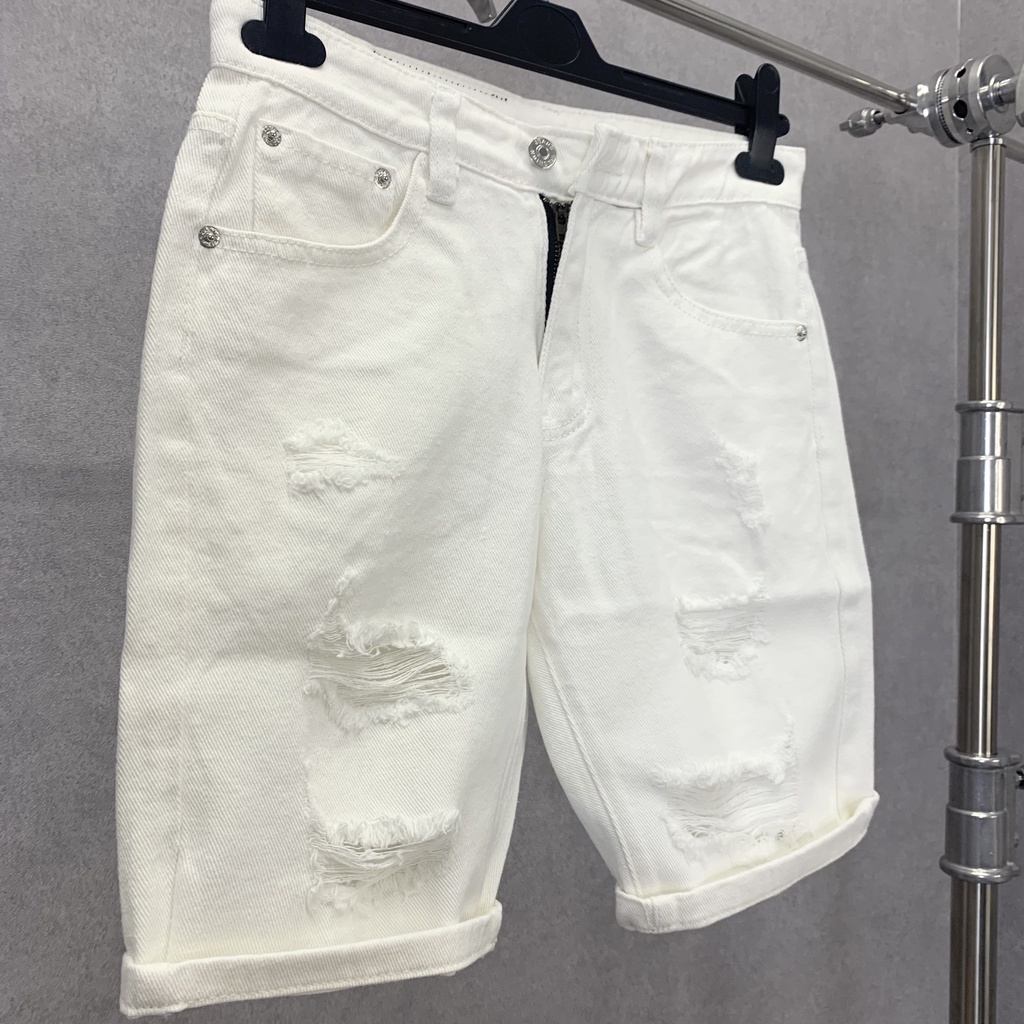 Quần Short Bò Nam Rách Xước Phong Cách Hàn Quốc QS01P