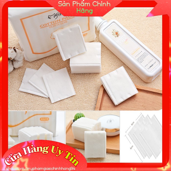 Bông Tẩy Trang Cotton Pads 222 Miếng, 3 Lớp ✨Chính Hãng✨Tẩy Trang Da Mặt 3 Lớp