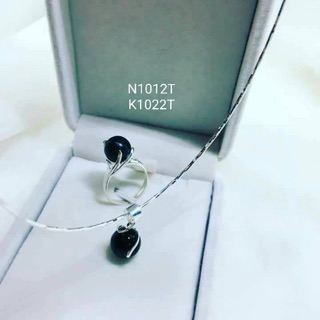 Bộ trang sức nhẫn và kiềng đá thạch anh