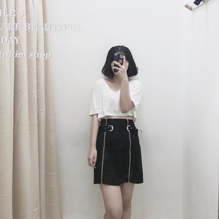 CHÂN VÁY 2 DÂY KÉO KÈM NỊT