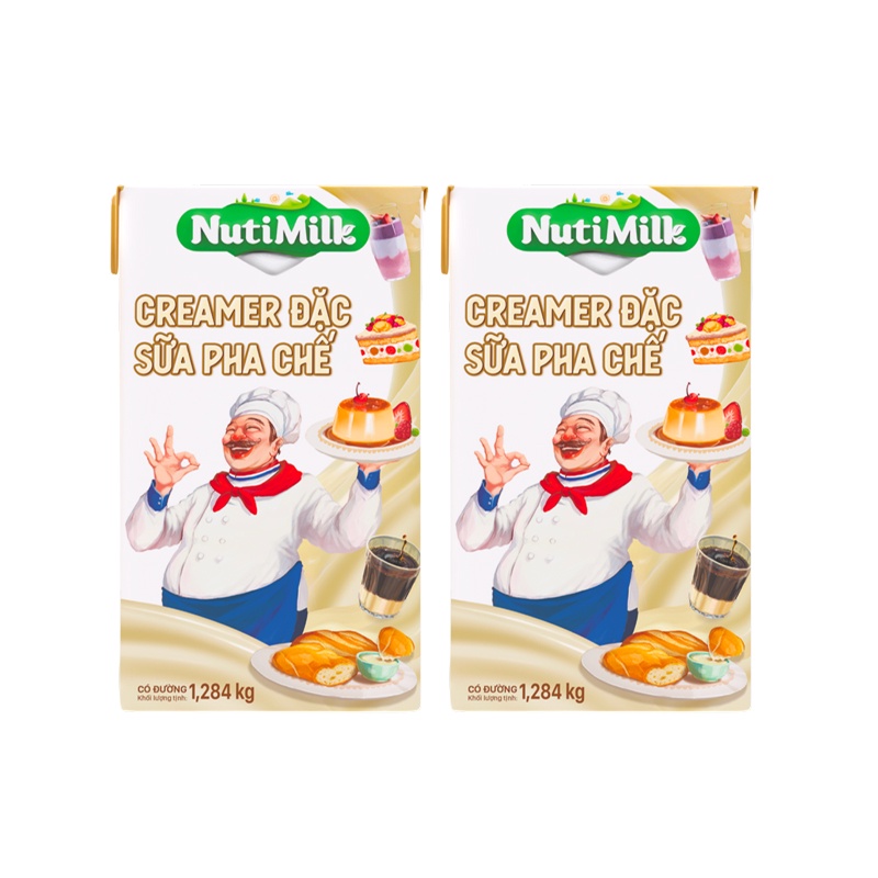 Combo 02 hộp Creamer đặc Sữa pha chế có đường Nuti 1284g - Thương Hiệu NUTIFOOD - YOOSOO MALL