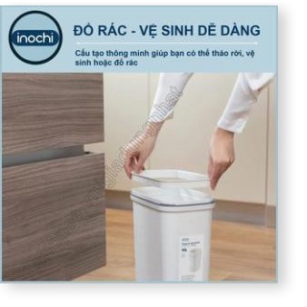 Thùng Rác Nhựa Nắp Lật Inochi 15 Lít Rất Đẹp Làm Sọt Rác Văn Phòng, Khách Sạn, Đựng Rác Gia Đình, Để Bàn Trong Nhà