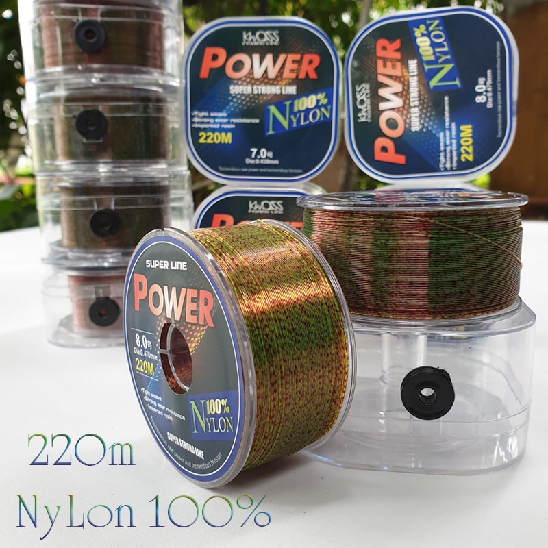 Cước câu cá tàng hình - dây câu cá  Nylon Super power  đủ size tải cá lớn dễ dàng