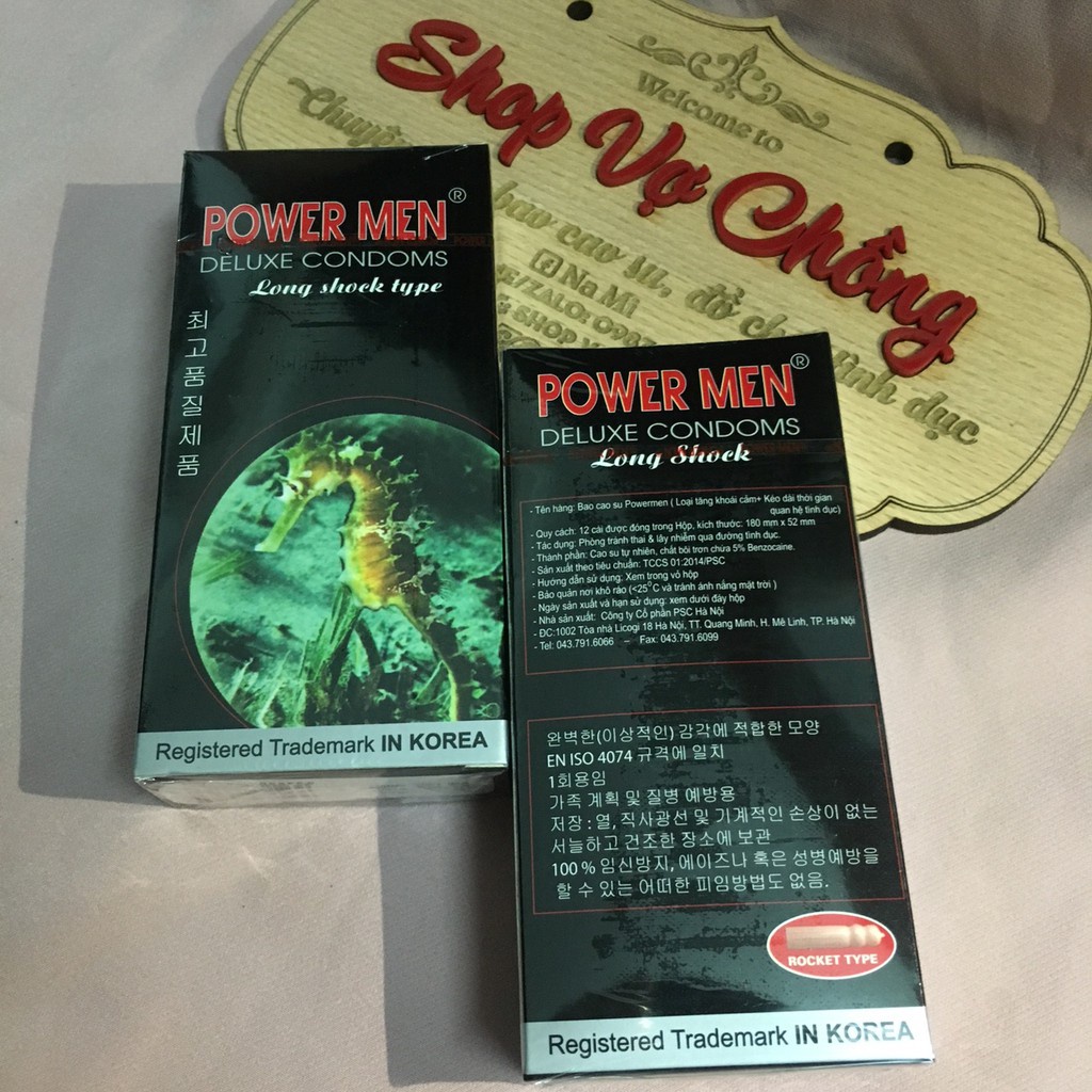 [CHÍNH HÃNG]BAO CAO SU POWER MEN CÁ NGỰA HỘP 12 CHIẾC CHỐNG XT SỚM