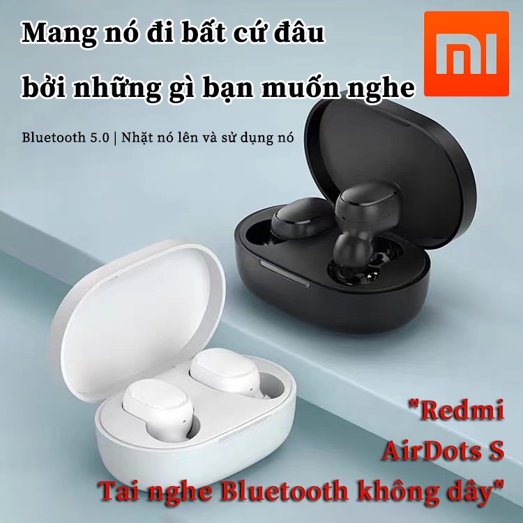 Tai Nghe Nhét Tai Bluetooth Không Dây TWS Xiaomi Redmi AirDots Chính Hãng Cho Apple Huawei