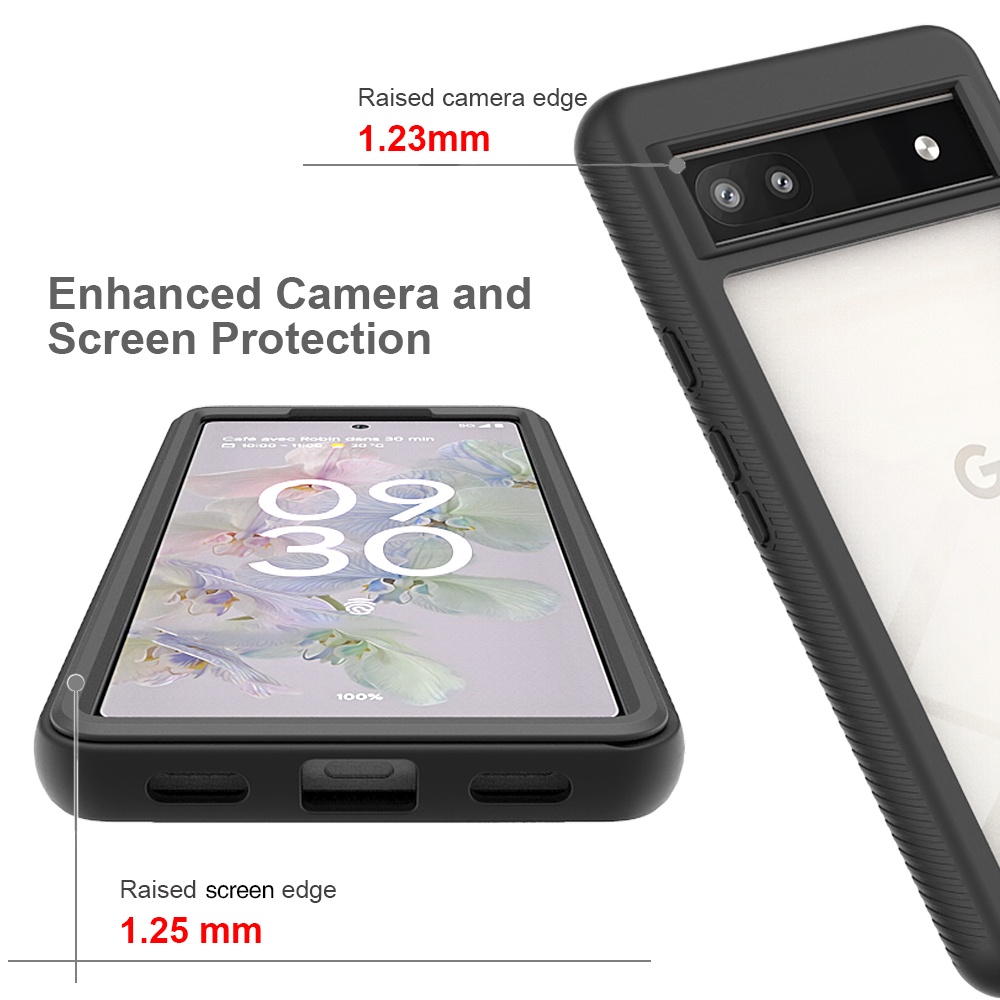 Ốp Điện Thoại Trong Suốt Chống Sốc Bảo Vệ 360 Độ Cho Google Pixel 6A 7 6 Pro 5A