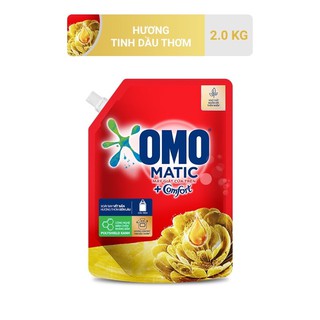Túi nước giặt OMO cửa trên MATIC và hương comfort 2.0kg