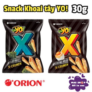 COMBO Snack Khoai tây YO! vị tảo ngọt / trứng muối 30g_KK0357