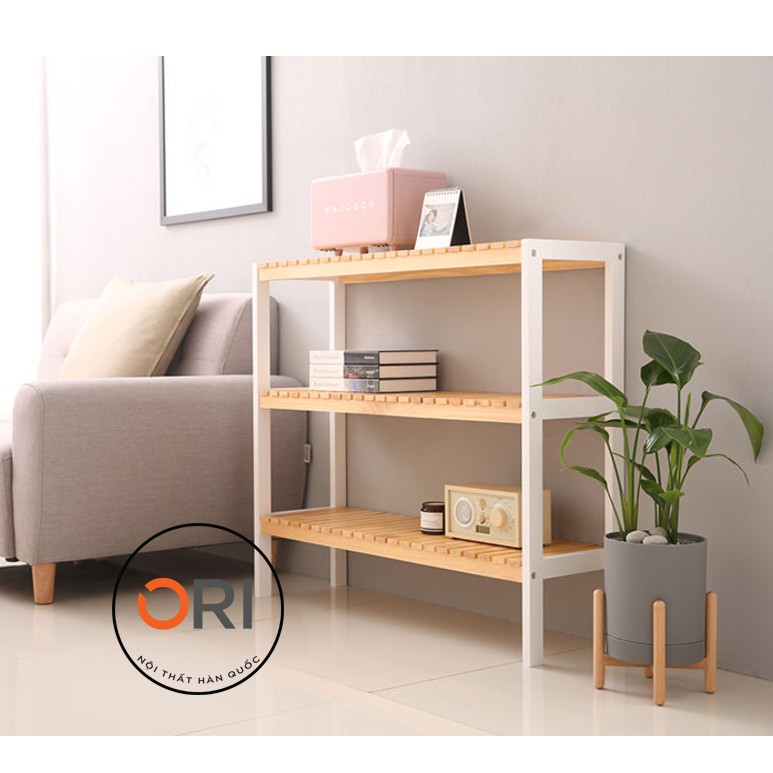 Kệ Giày Dép Đa Năng 3 Tầng Hàn Quốc - BENCH 3F - WHITE NATURAL - ORI NỘI THẤT HÀN QUỐC