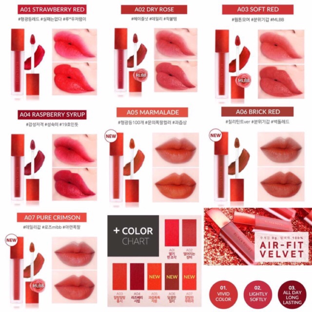 [ Sẵn + 3 màu mới ] Son Kem Lì Black Rouge Air Fit Velvet Tint | BigBuy360 - bigbuy360.vn