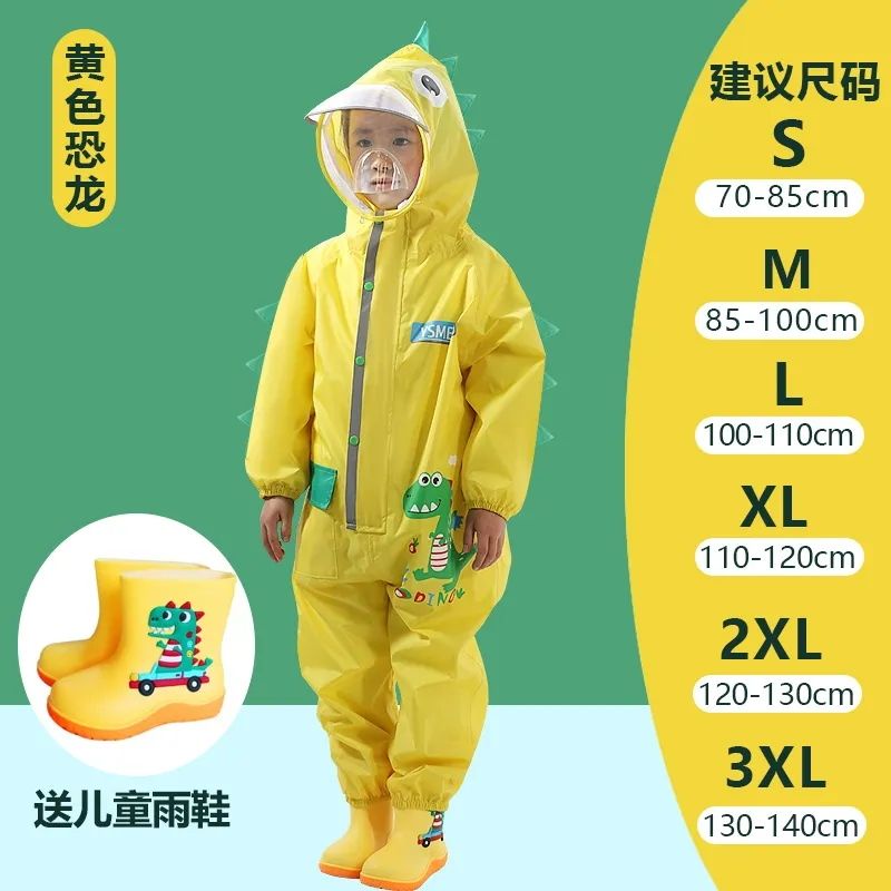 Bộ Áo Mưa Liền Quần Kiểu Hoạt Hình Dễ Thương Cho Bé