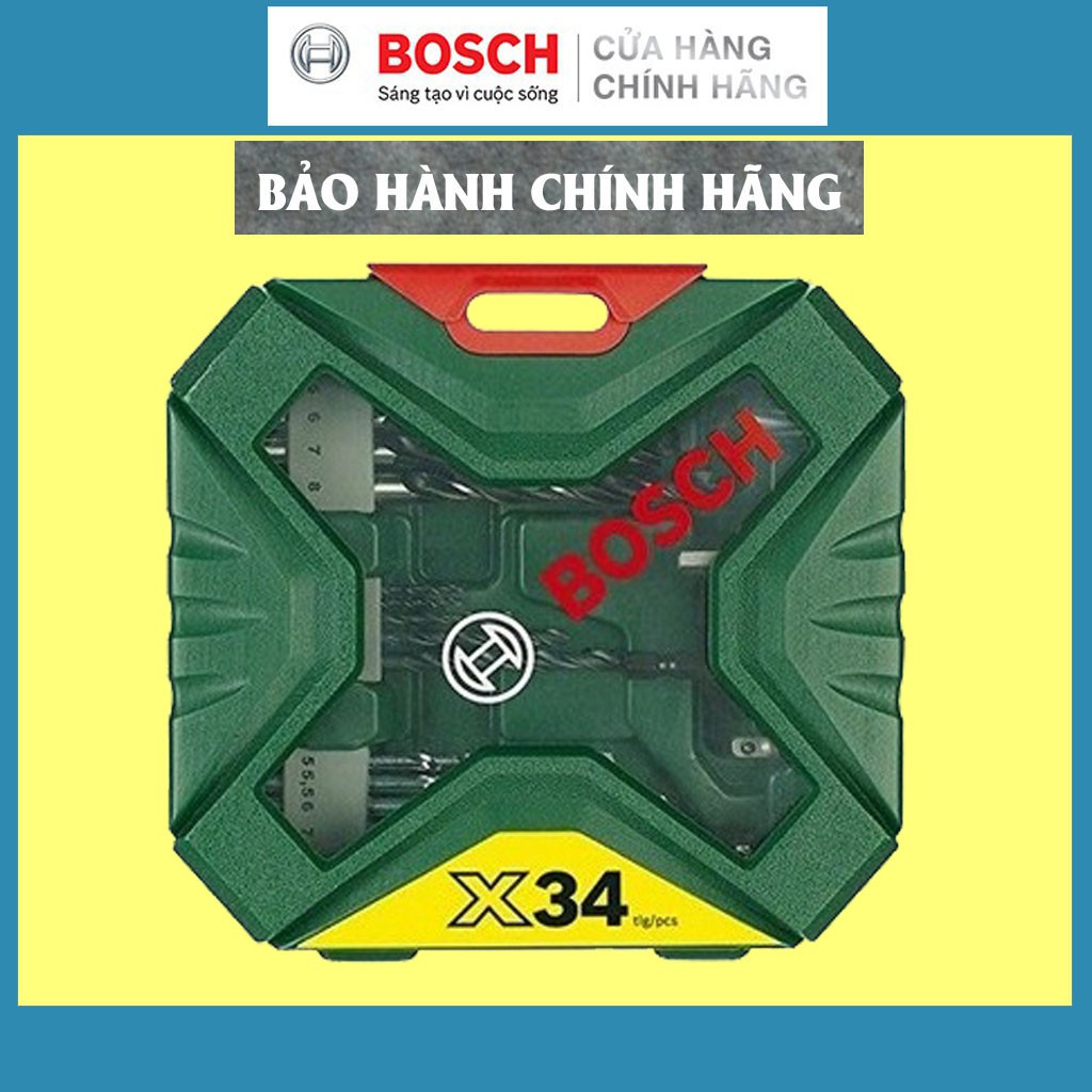 Bộ Mũi Khoan Và Tua Vít Đa Năng Bosch X-Line 34 Món, Bảo Hành Tại Các TTBH Toàn Quốc