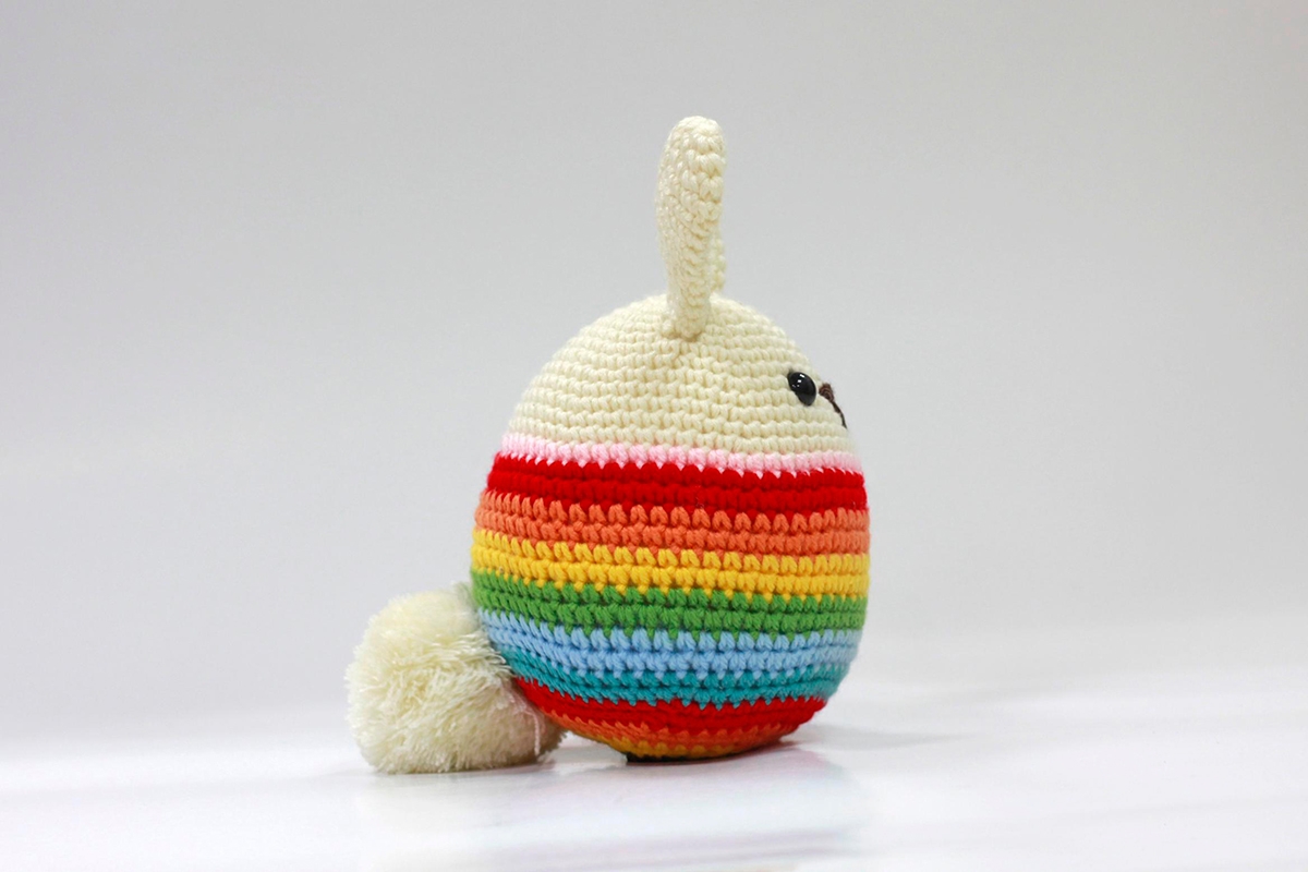 Thỏ Trứng Cầu Vồng L - Huge Easter Egg Rainbow - WT-073RAI-L - Bobi Craft