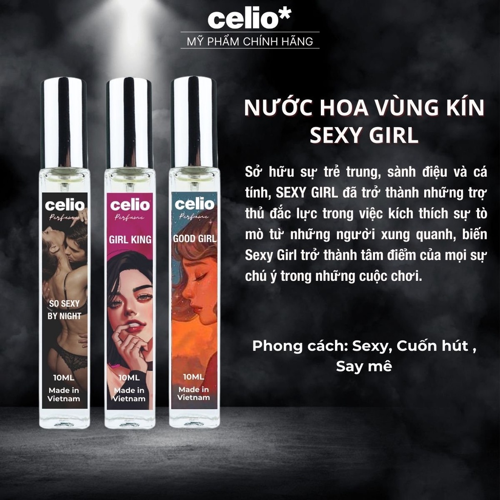 Nước Hoa Vùng Kín Cô Bé CELIO TOP 1 Nước Hoa Nữ Thơm Lâu Hết Hôi Bim Bím Cao Cấp Cá Tính Ngọt Ngào Gợi Cảm