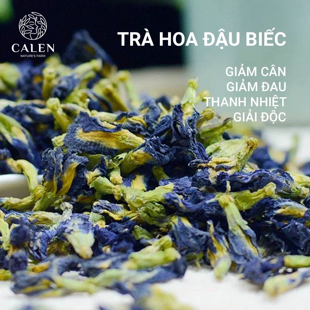 Trà Hoa Đậu Biếc Calen Thảo Mộc Thượng Hạng Hũ Để Detox,Thanh Nhiệt, Ngủ Ngon