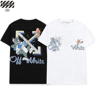 OFF Men and Women Cotton Printing Shirt Couples Short Sleeve T-shirt Casual Tops