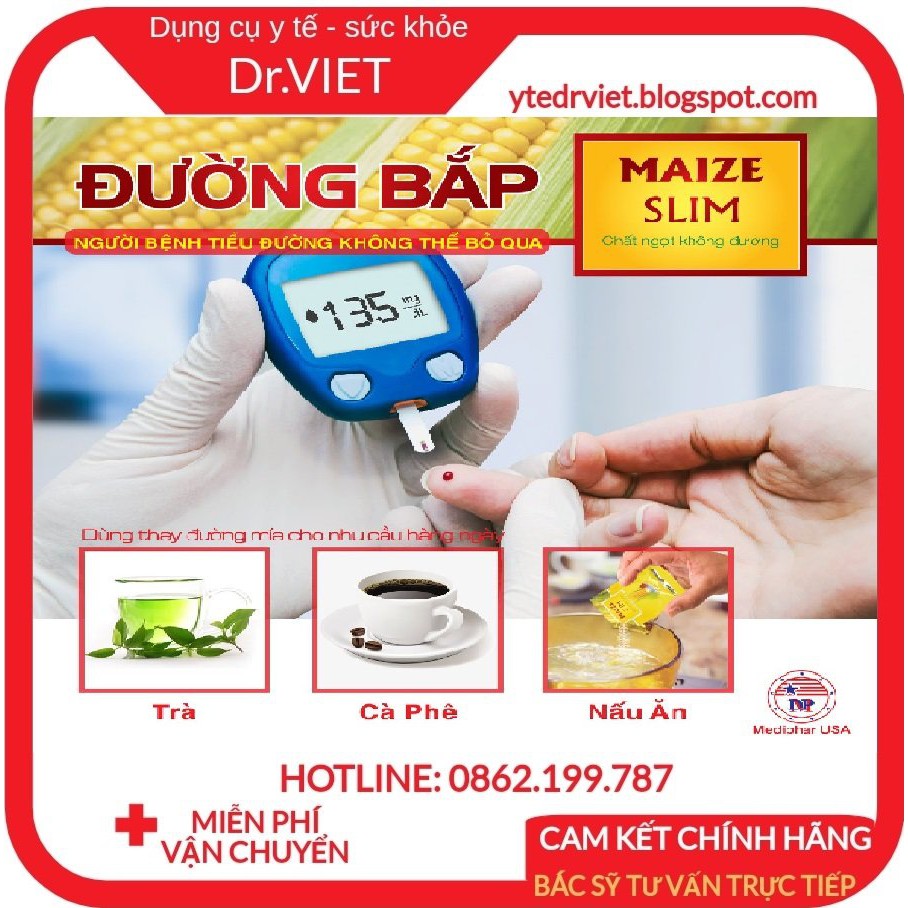 Đường bắp Maize Slim- thực phẩm không chứa đường, không gây tăng đường huyết, cho người tiểu đường, béo phì, ăn kiêng