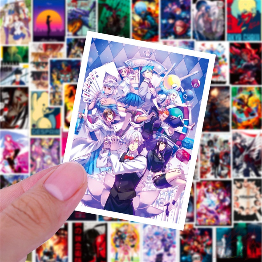 ❉ Comics Magazine Series 04 Shōnen Manga Mini Postcard Stickers ❉ 50Pcs/Set DIY Fashion Mixed Waterproof Doodle Decals Stickers