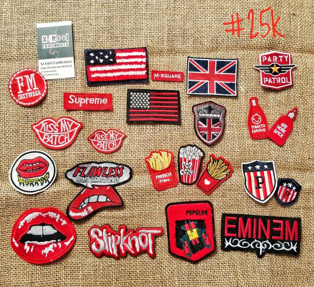 Miếng dán / ủi / may vào quần áo , sticker , logo , patches , hình dán