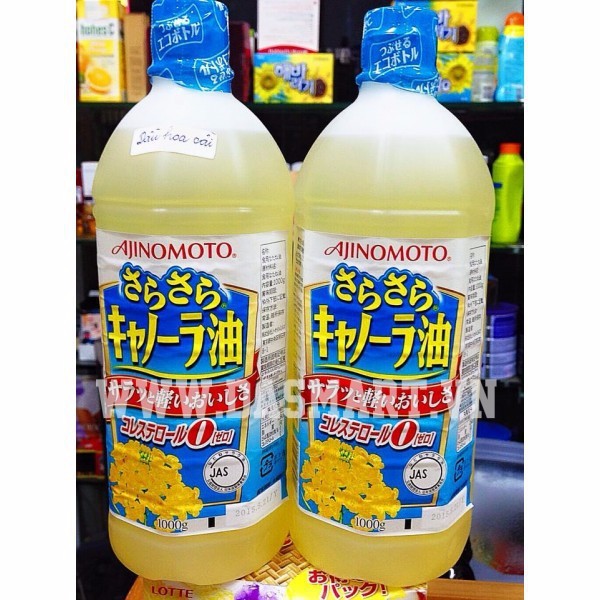 DẦU ĂN HOA CẢI AJINOMOTO NHẬT BẢN CHAI 1 LÍT (DATE: 2024)