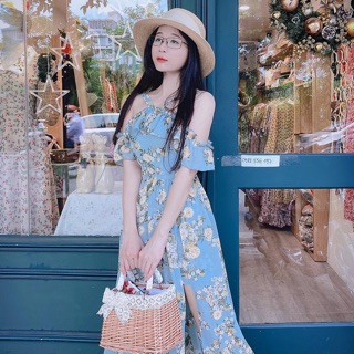 Đầm maxi hoa vintage