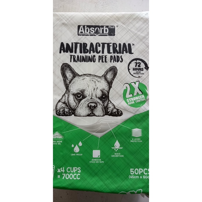 Tấm tã lót vệ sinh kháng khuẩn cho chó mèo Antibacterial Absorb 45x60cm gói 50 cái