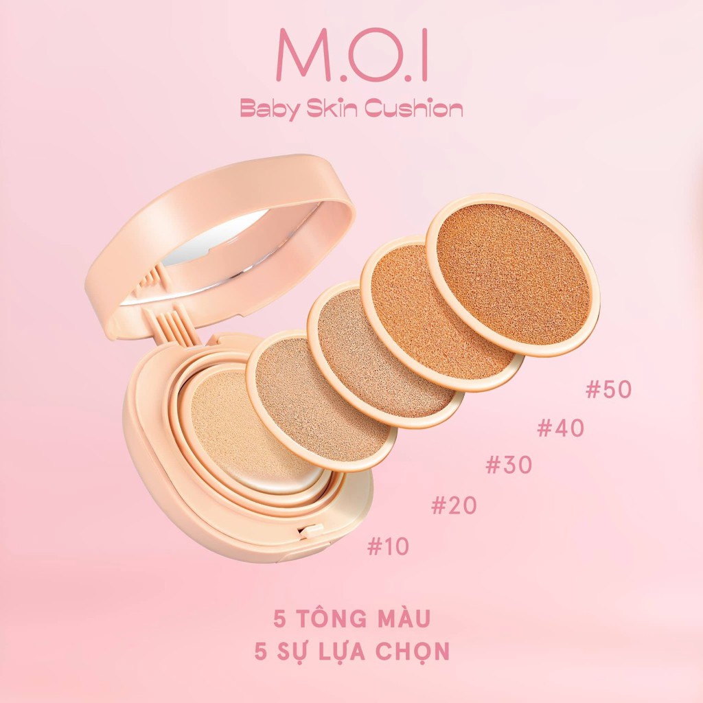 Phấn Nước M.O.I Baby Skin Cushion 5 Trong 1 13gr