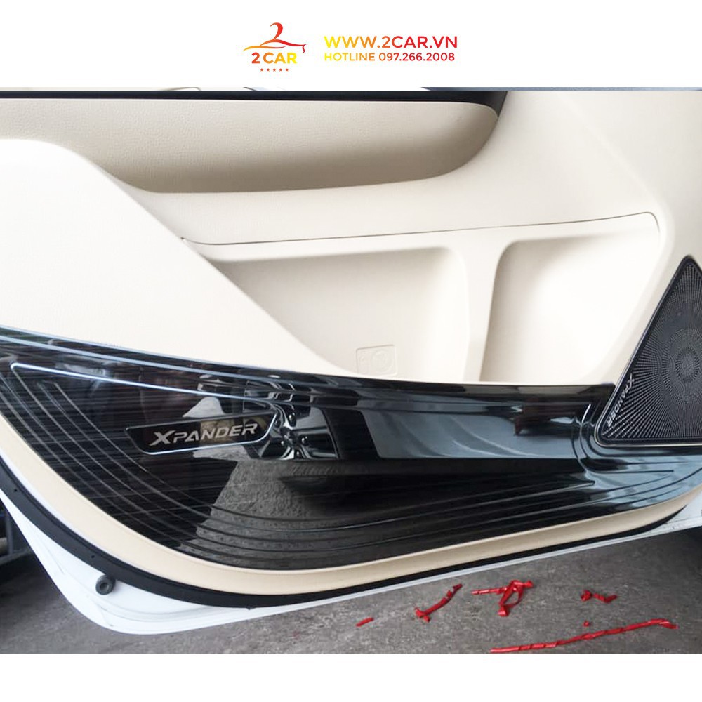 Bộ 4 ốp tapli cửa xe Mitsu Xpander 2018-2019 2020 2021 + Tặng kèm keo dính