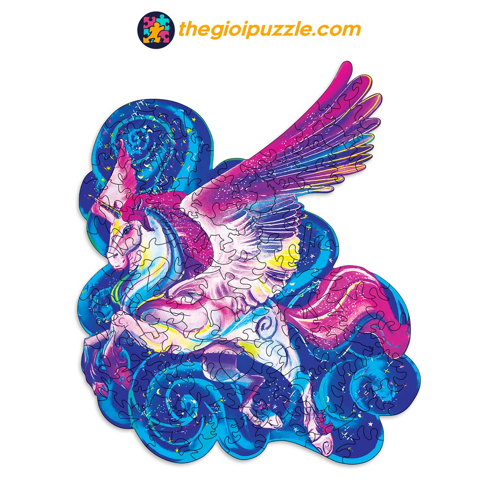 Bộ Xếp Hình Gỗ Thegioipuzzle Ghép Hình Puzzle Kỳ lân - Unicorn