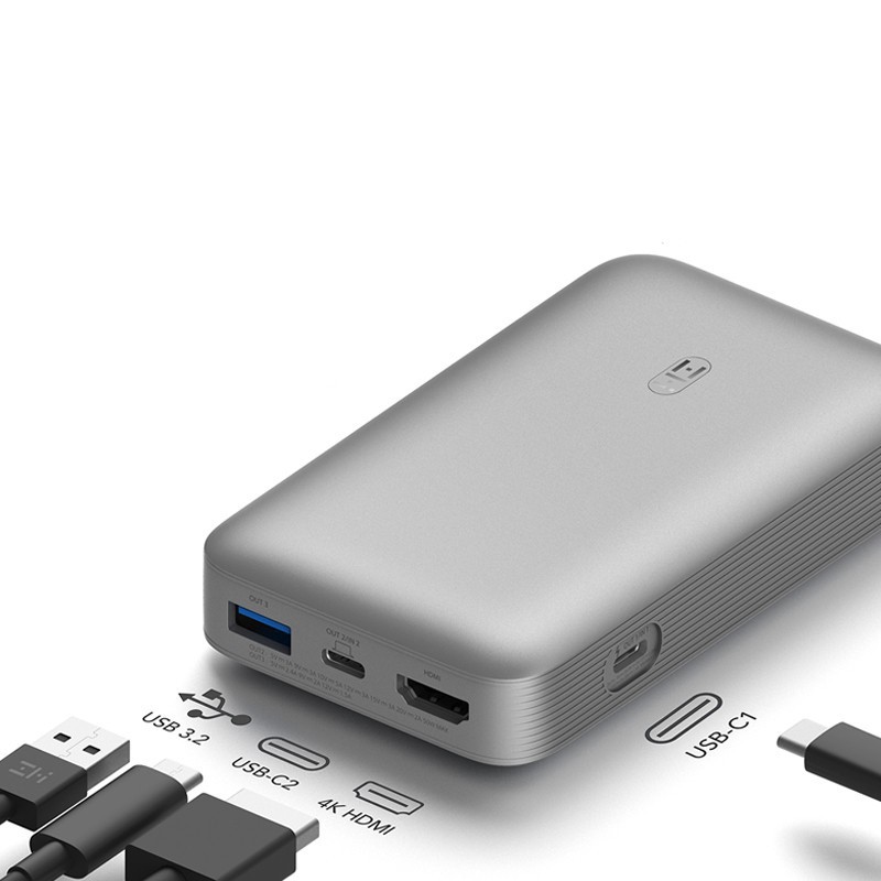 Sạc dự phòng kiêm HUB ZMI QB816 USB-C 1000MAH sạc nhanh 65W