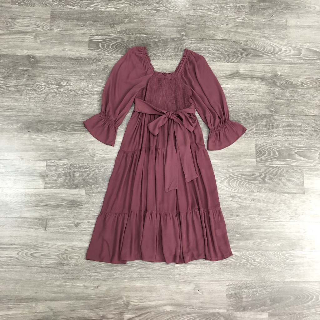 Đầm NY collection smocking babydol viền bèo