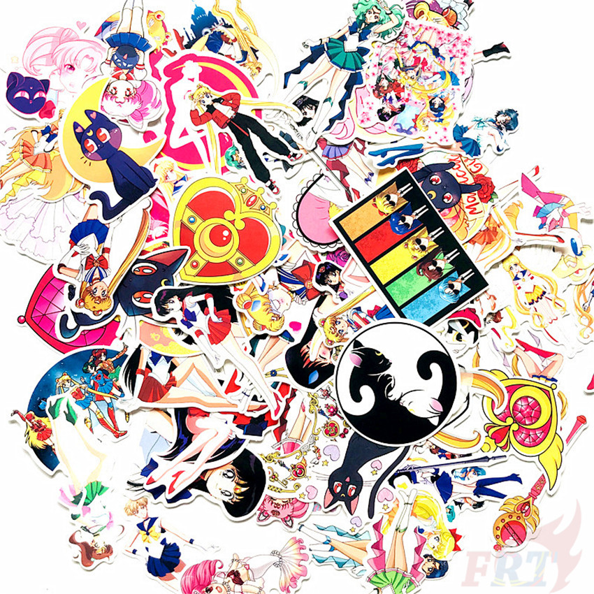 ❉ Sailor Moon - Anime Stickers ❉ 75Pcs/Set Tsukino Usagi DIY Fashion Luggage Laptop Skateboard Decals Doodle Stickers