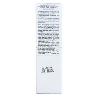Kem Dưỡng Cho Da Thâm Mụn Eucerin Pro Acne Solution Day Bright Mattifying SPF30- Dr Thêm