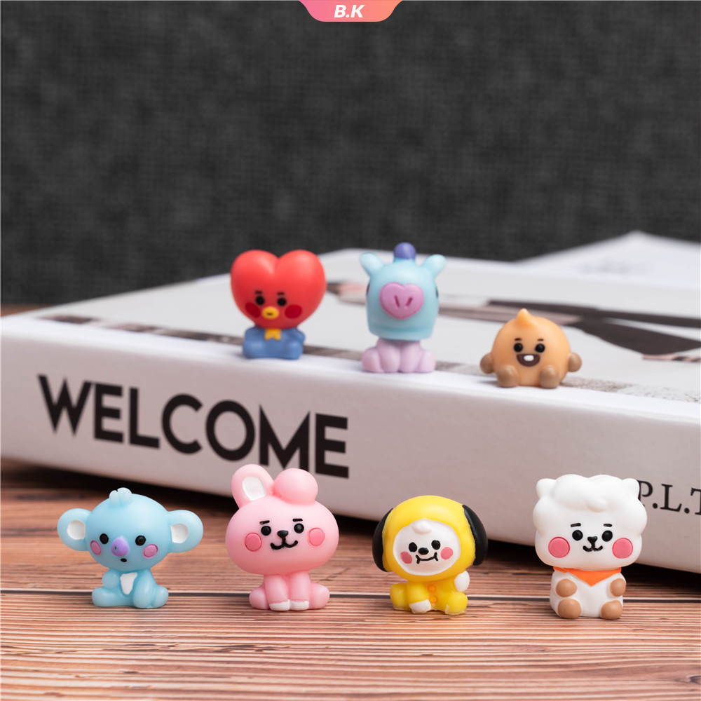 BTS Bangtan Boys BT21 BABY Series Doll RJ CHIMMY COOKY SHOOKY MANG KOYA TATA Official Same Cute Doll Decoration Resin Toy Gift 【KU2】